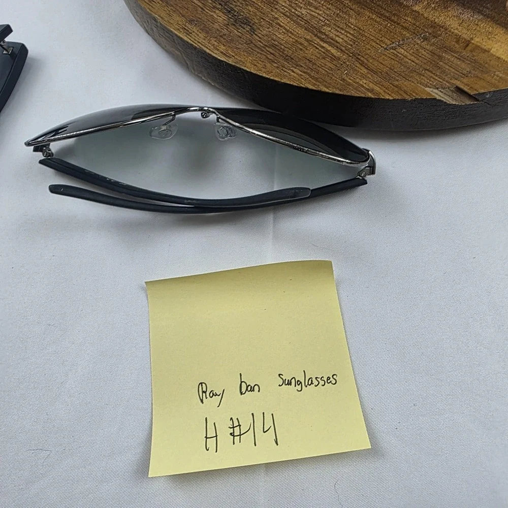 Ray-Ban RB 3471 Sunglasses Mens One Size Black Gray Tinted Metal Shield 004/71